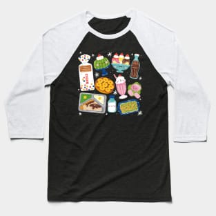 1950s Food Baseball T-Shirt